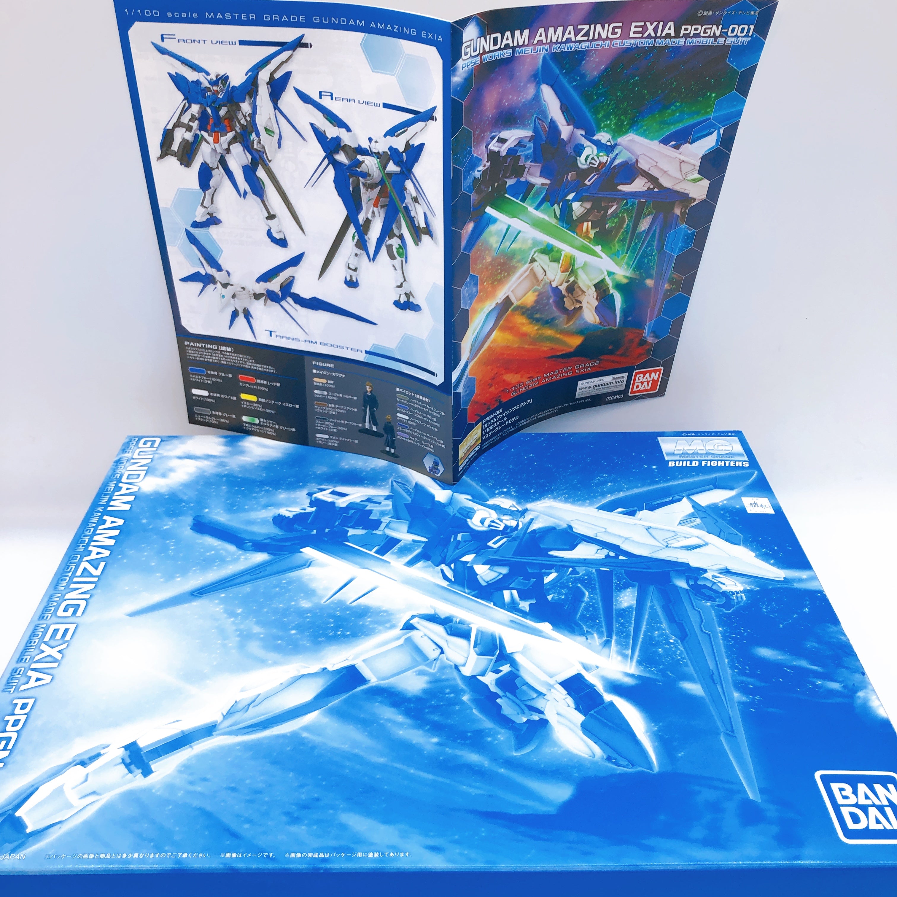 MG 1/100 Gundam Amazing Exia Build Fighters Model Kit 15+ Premium Bandai Japan