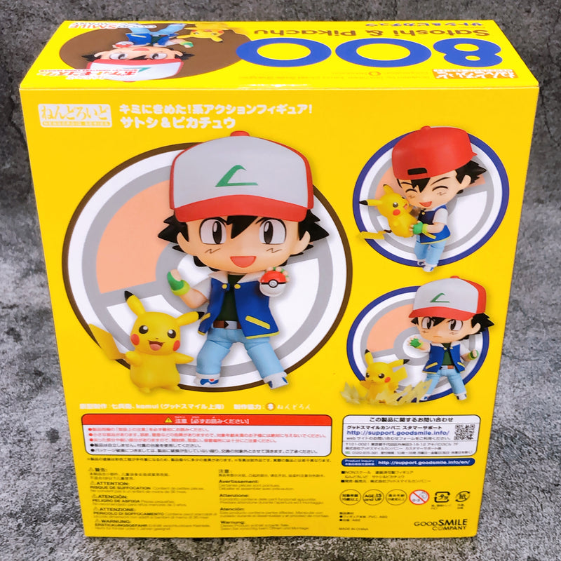 Pokemon Satoshi & Pikachu Nendoroid 800 Action Figure Good Smile Company NEW