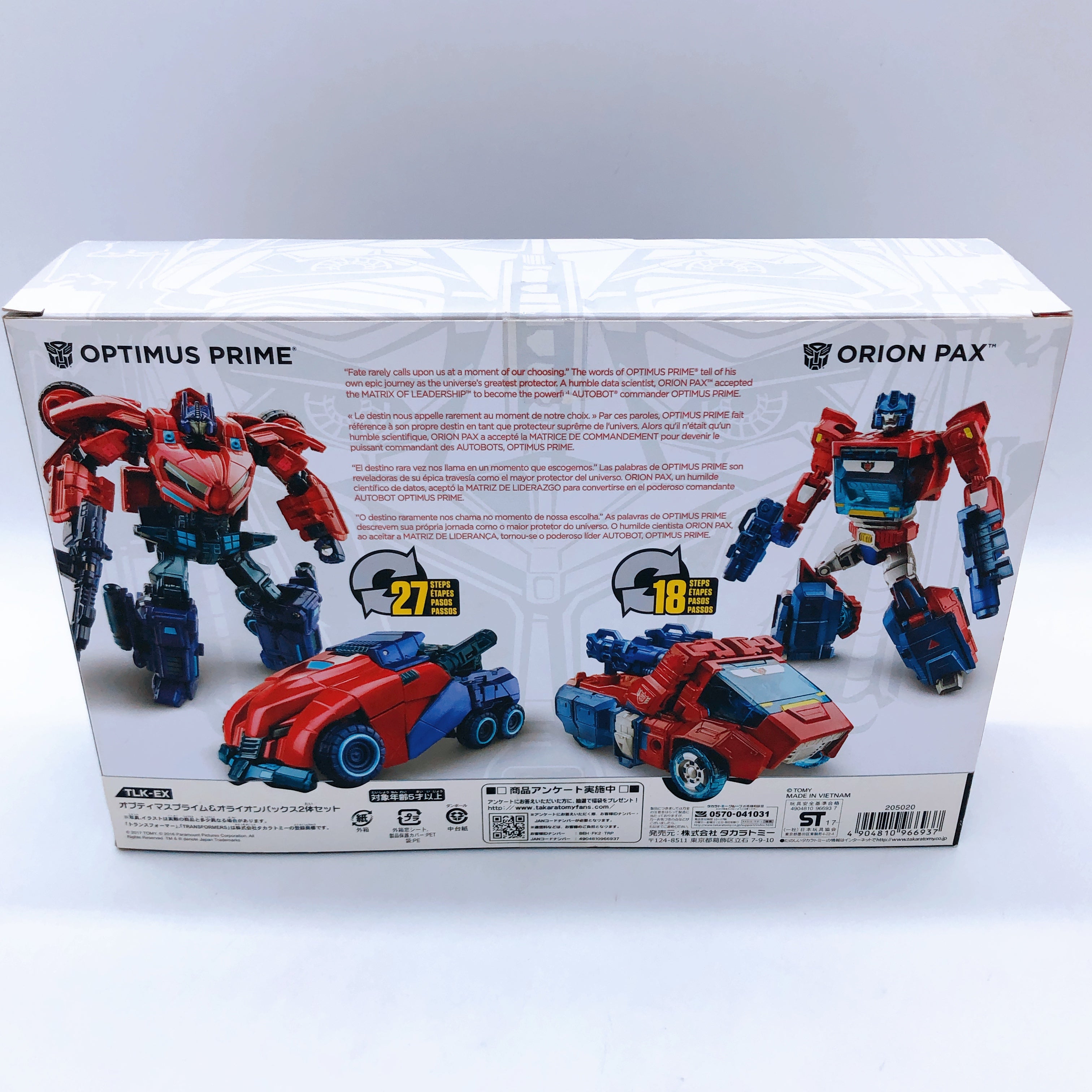 Transformers TLK-EX Optimus Prime & Orion Pax Set Action Figure TAKARA TOMY