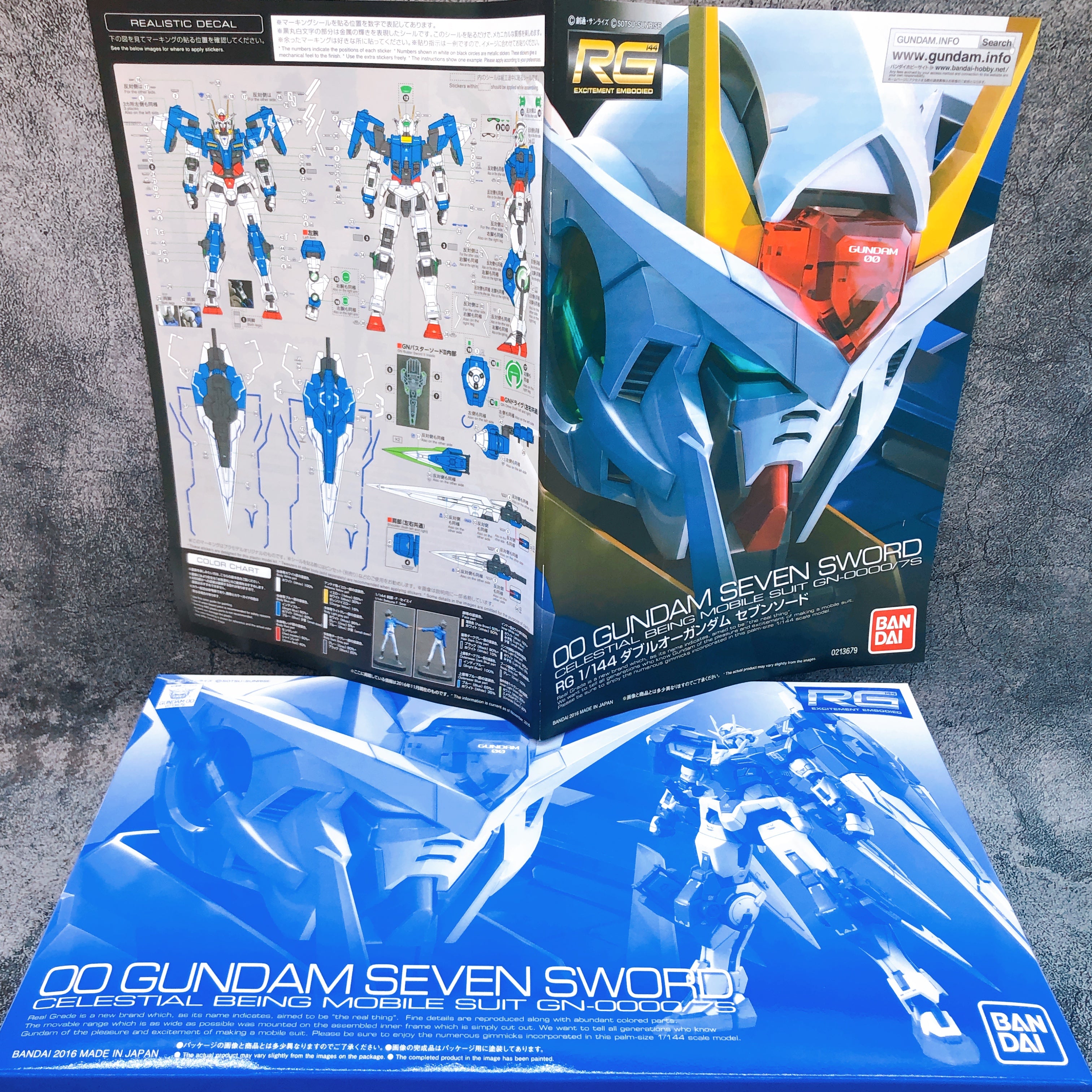 RG 1/144 00 Gundam Seven Sword GN-0000/7S Model Kit Premium Bandai NEW