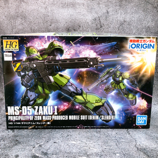 HG 1/144 MS-05 Zaku I Denim/Slender Machine Gundam THE ORIGIN Model Ki