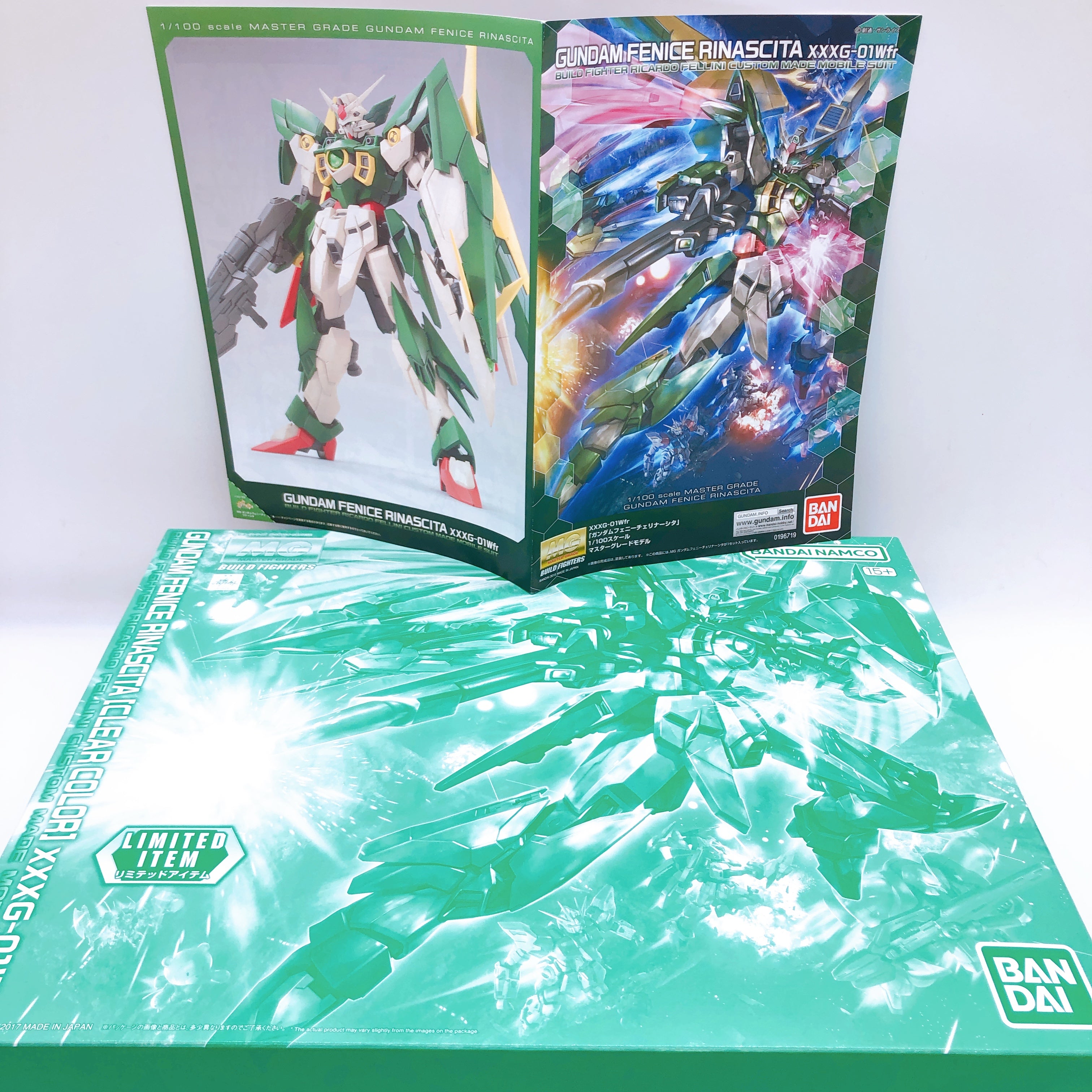 MG 1/100 Gundam Fenice Rinascita Clear Color Limited Model Kit Bandai Japan NEW