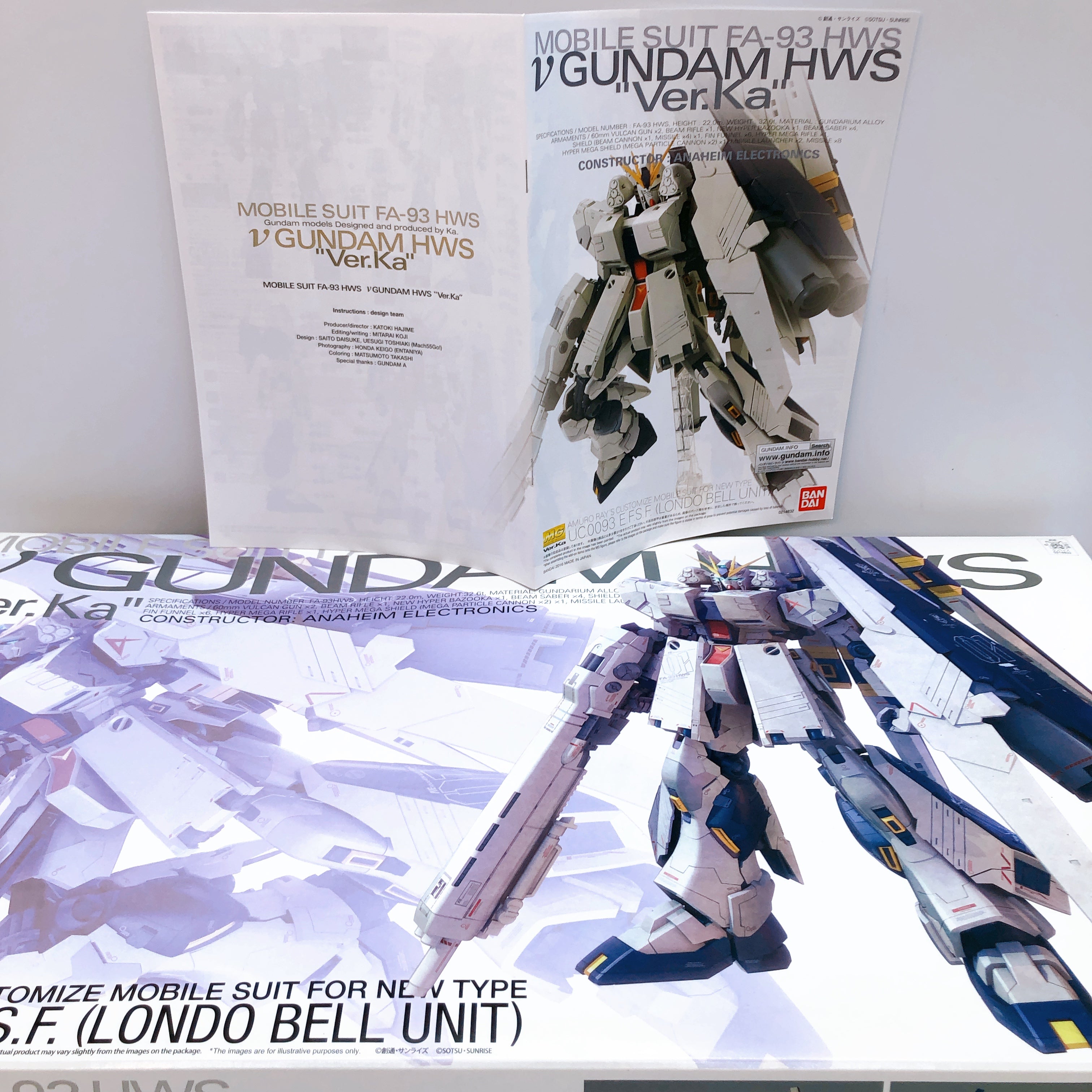MG 1/100 FA-93 HWS Nu Gundam HWS Ver.Ka Model Kit Premium Bandai from Japan NEW