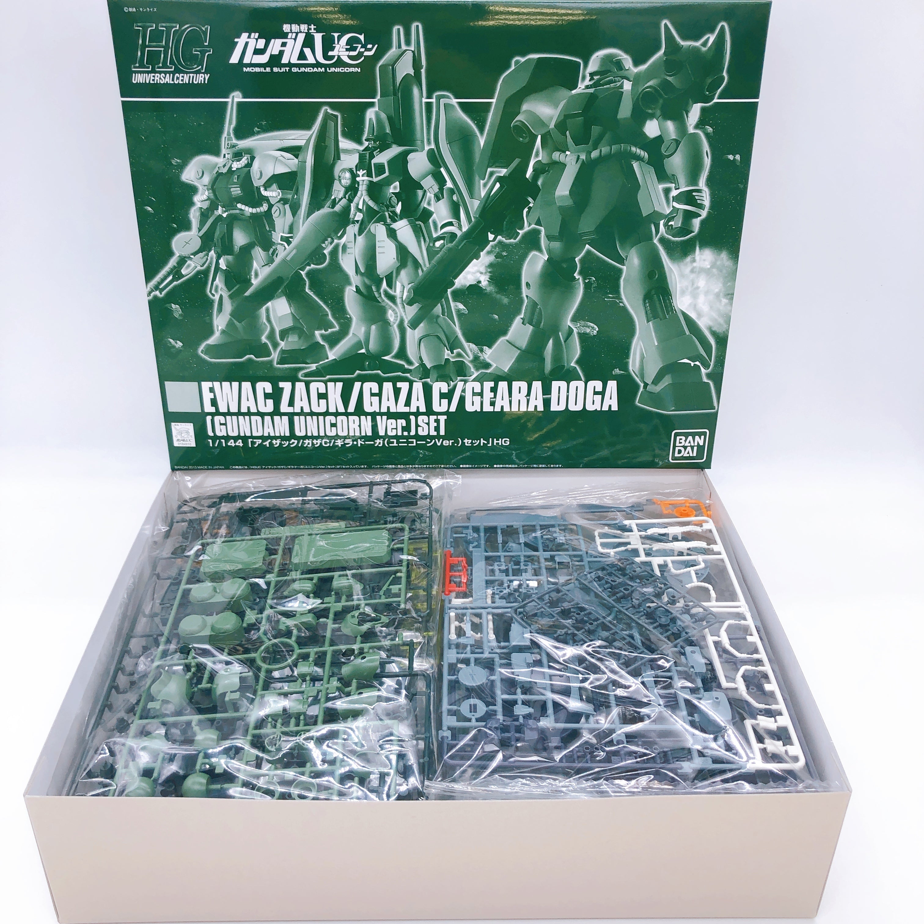 HGUC 1/144 EWAC ZACK/GAZA C/GEARA DOGA Gundam Unicorn Ver Set Kit Prem