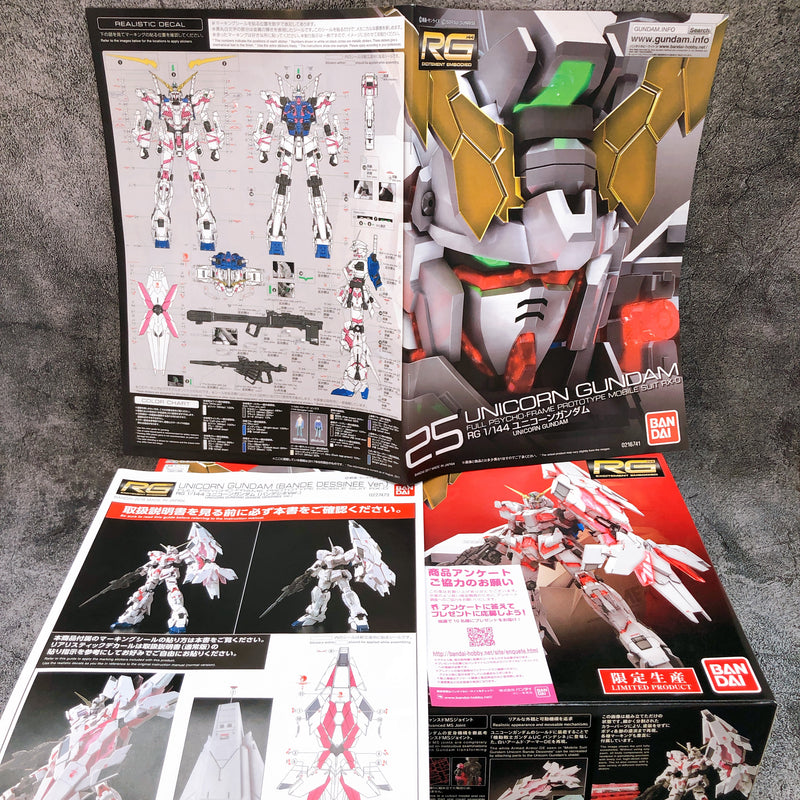 RG 1/144 Gundam Unicorn Bande Dessinee Ver. Model Kit Bandai Japan NEW FASTSHIP