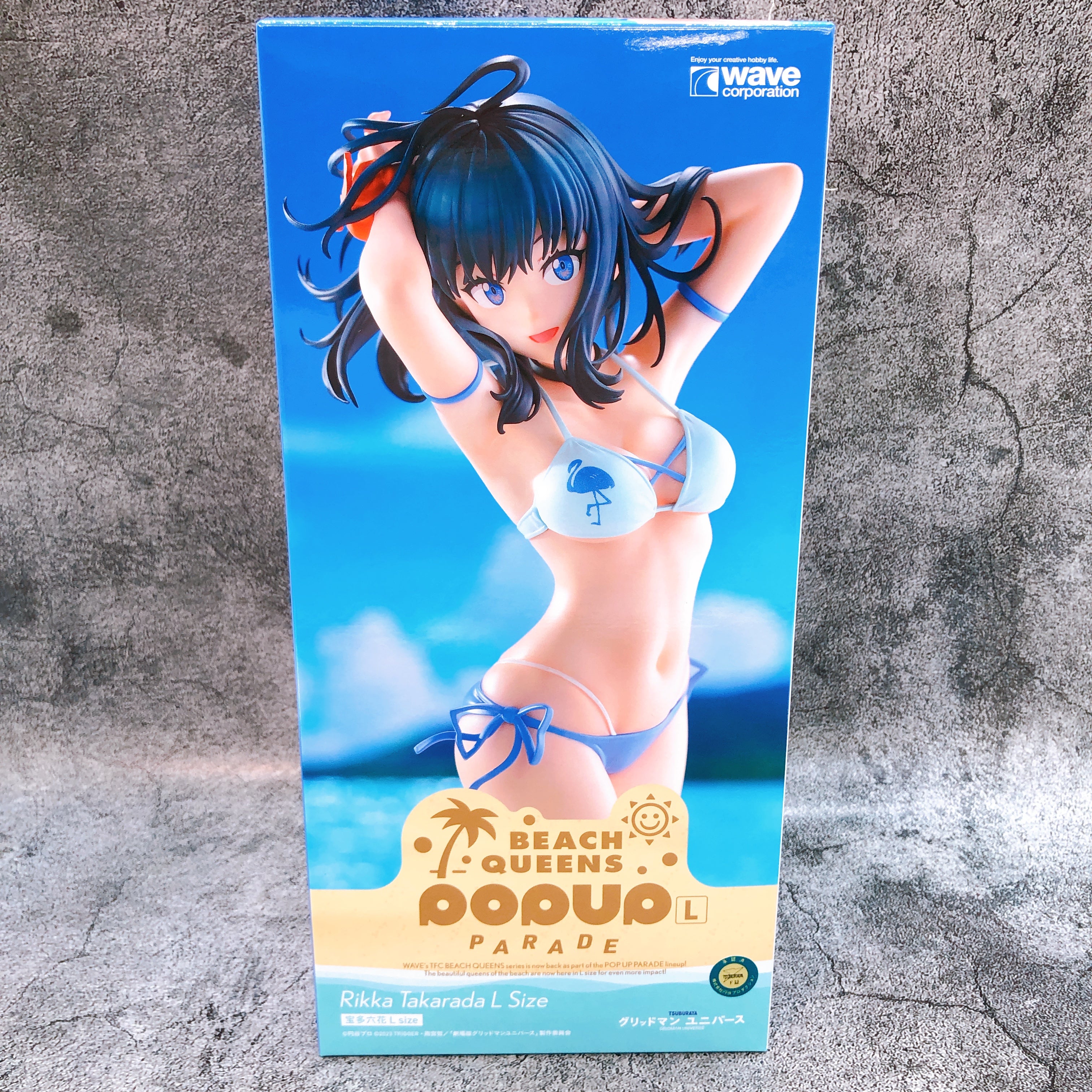 POP UP PARADE BEACH QUEENS Rikka Takarada L Size Gridman Figure Wave Sealed NEW