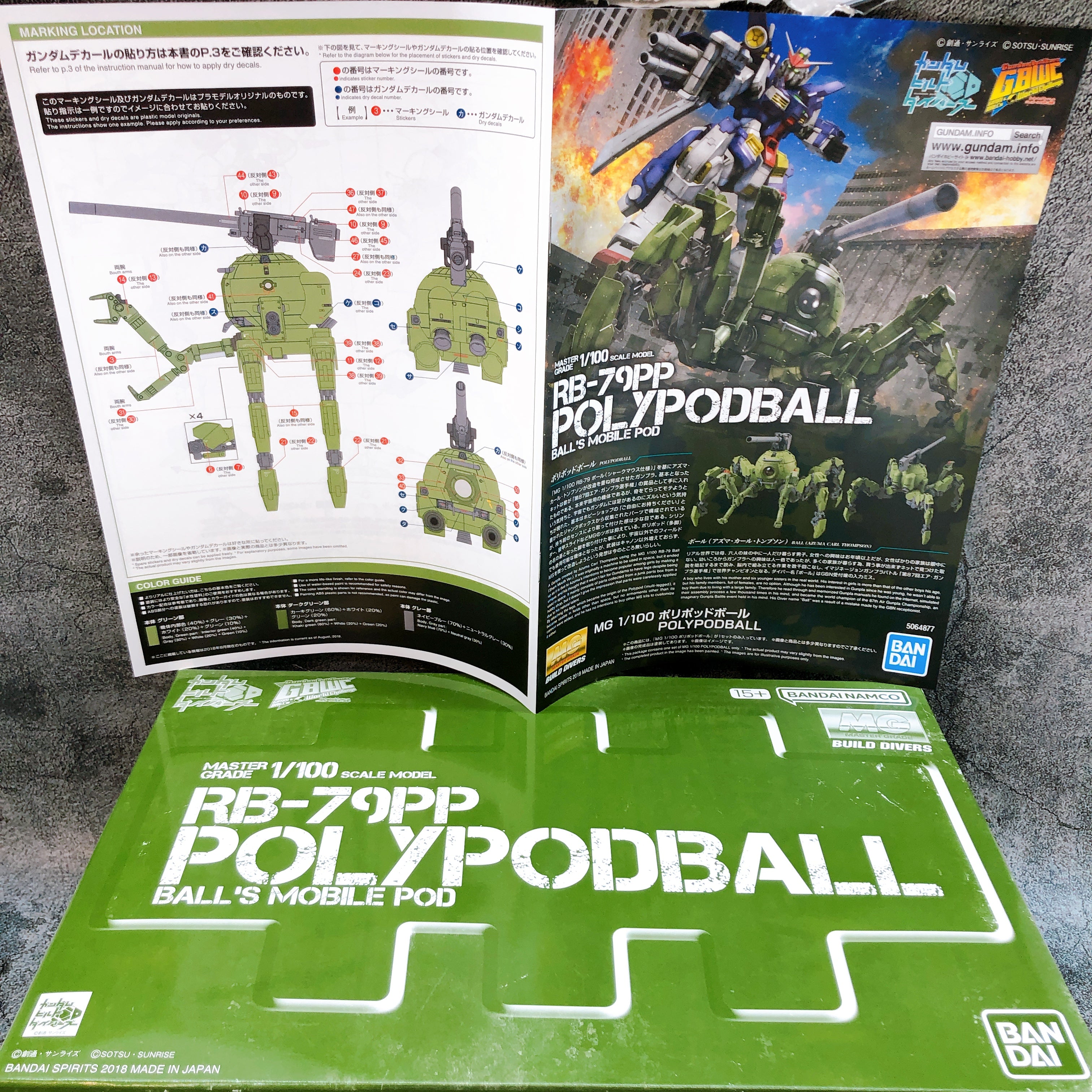 MG 1/100 POLYPODBALL Gundam Build Divers Model Kit Premium Bandai Japan FASTSHIP