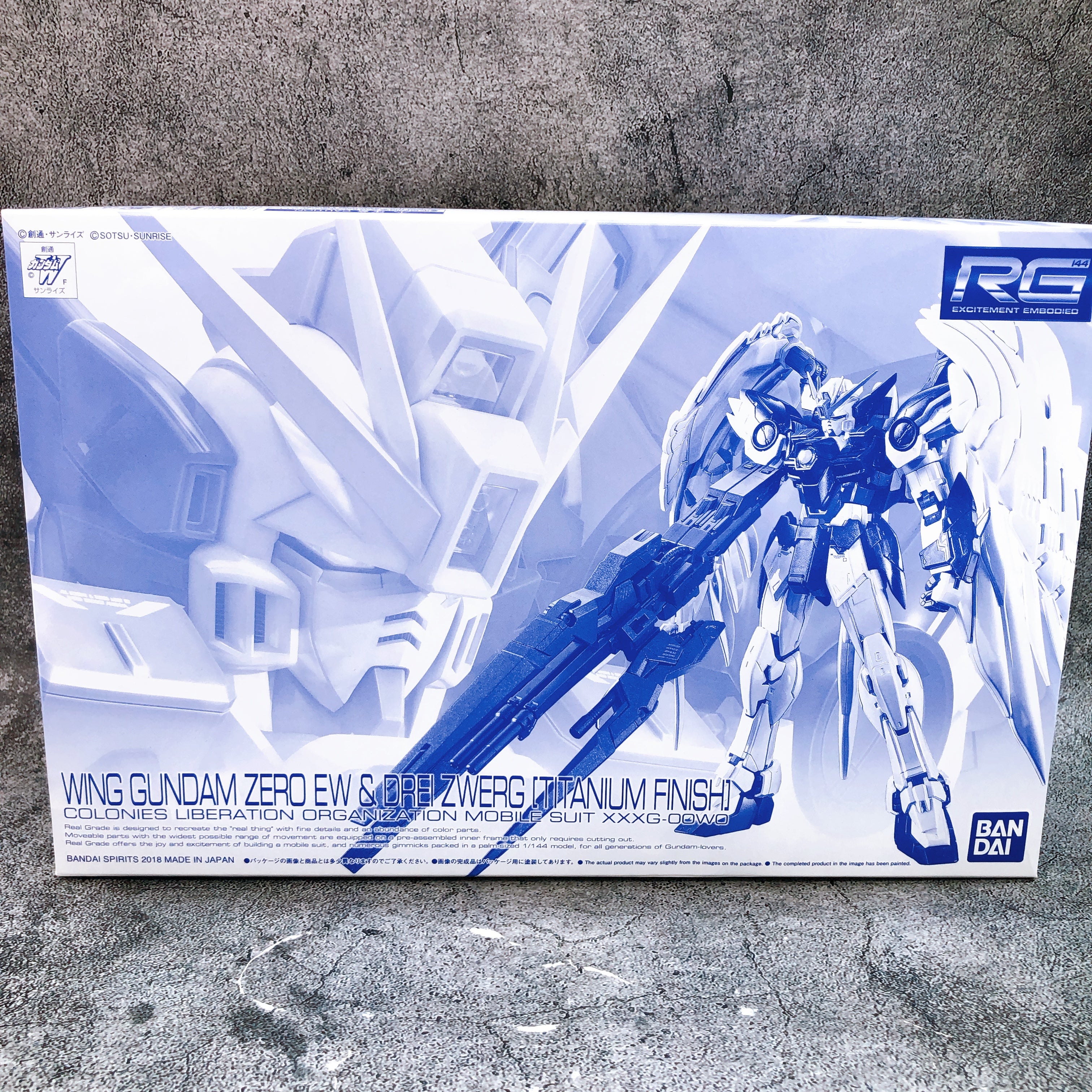 RG 1/144 Wing Gundam Zero EW & Drei Zwerg Titanium Finish Kit Premium Bandai NEW