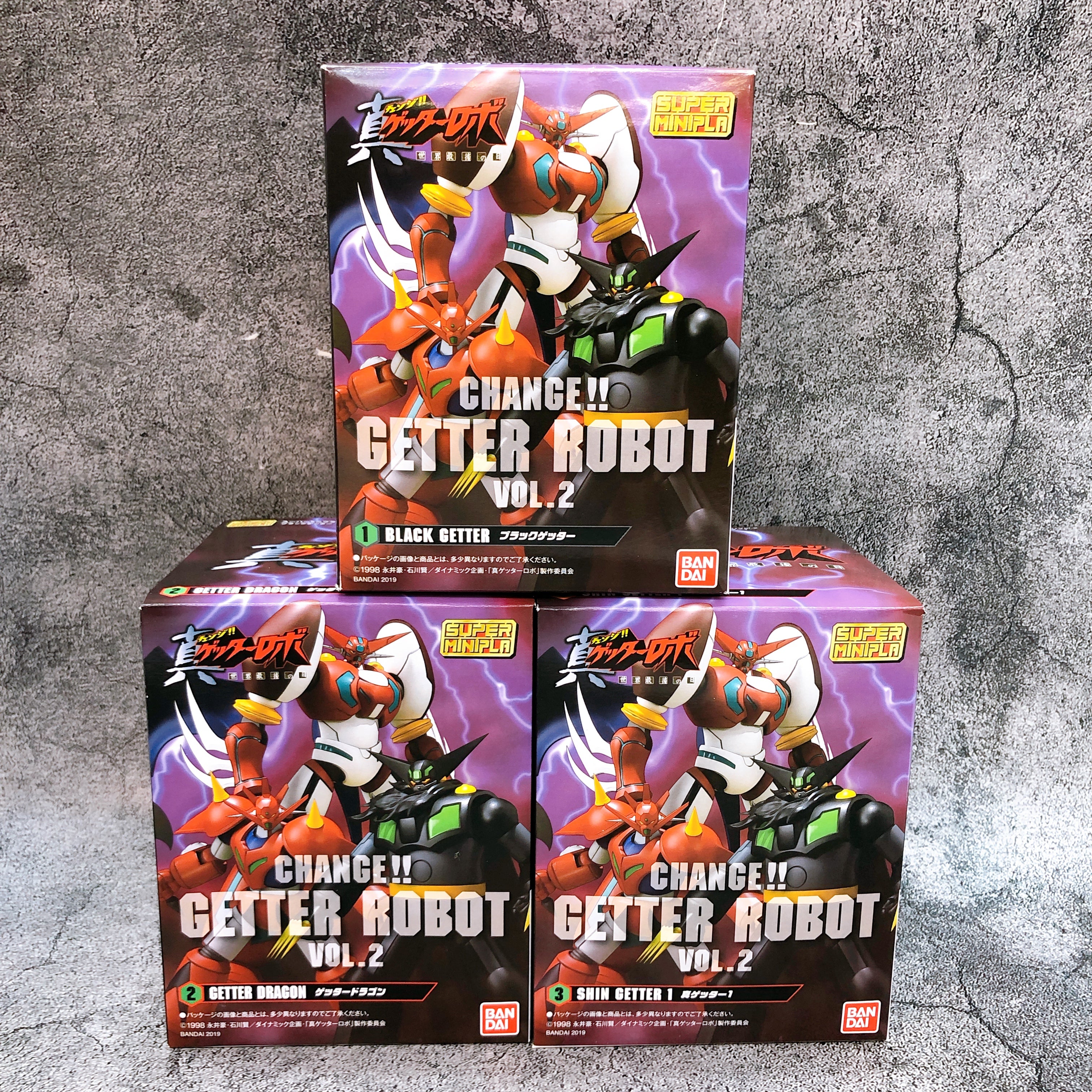 Super Minipla Getter Robo Vol.2 Box Complete Set Shokugan Model Kit Bandai Japan