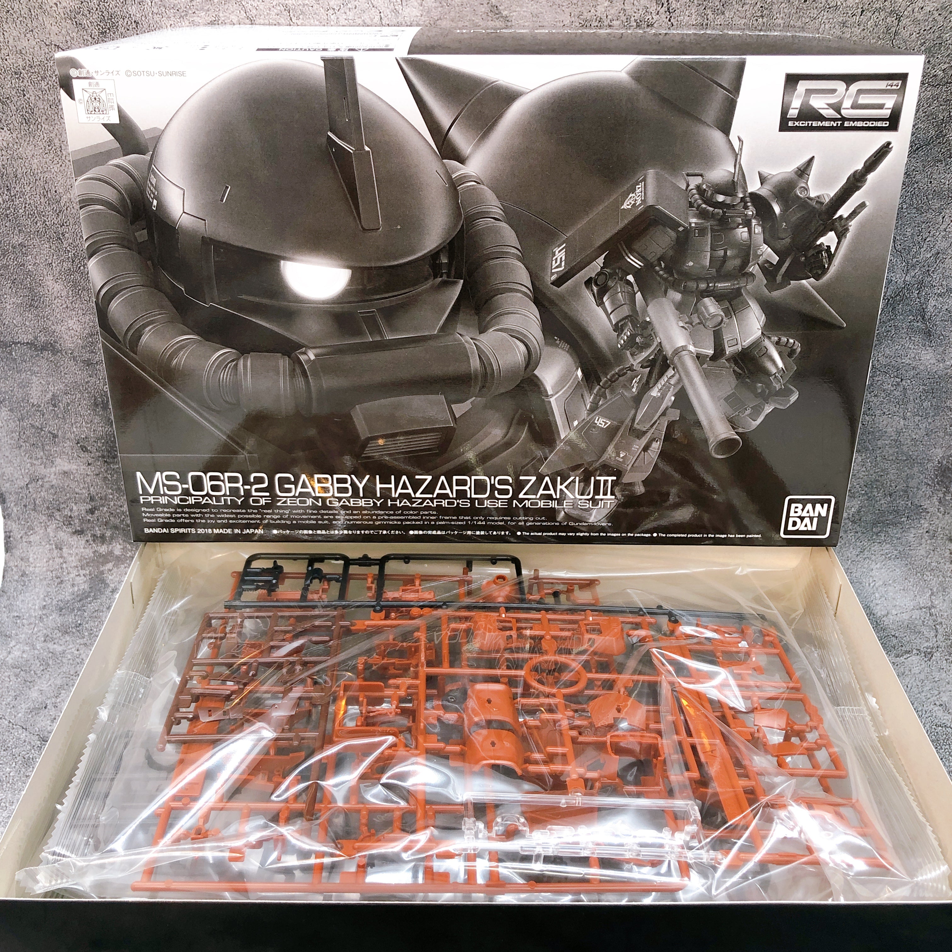 RG 1/144 MS-06R-2 Gabby Hazard Zaku II Model Kit Premium Bandai NEW FA