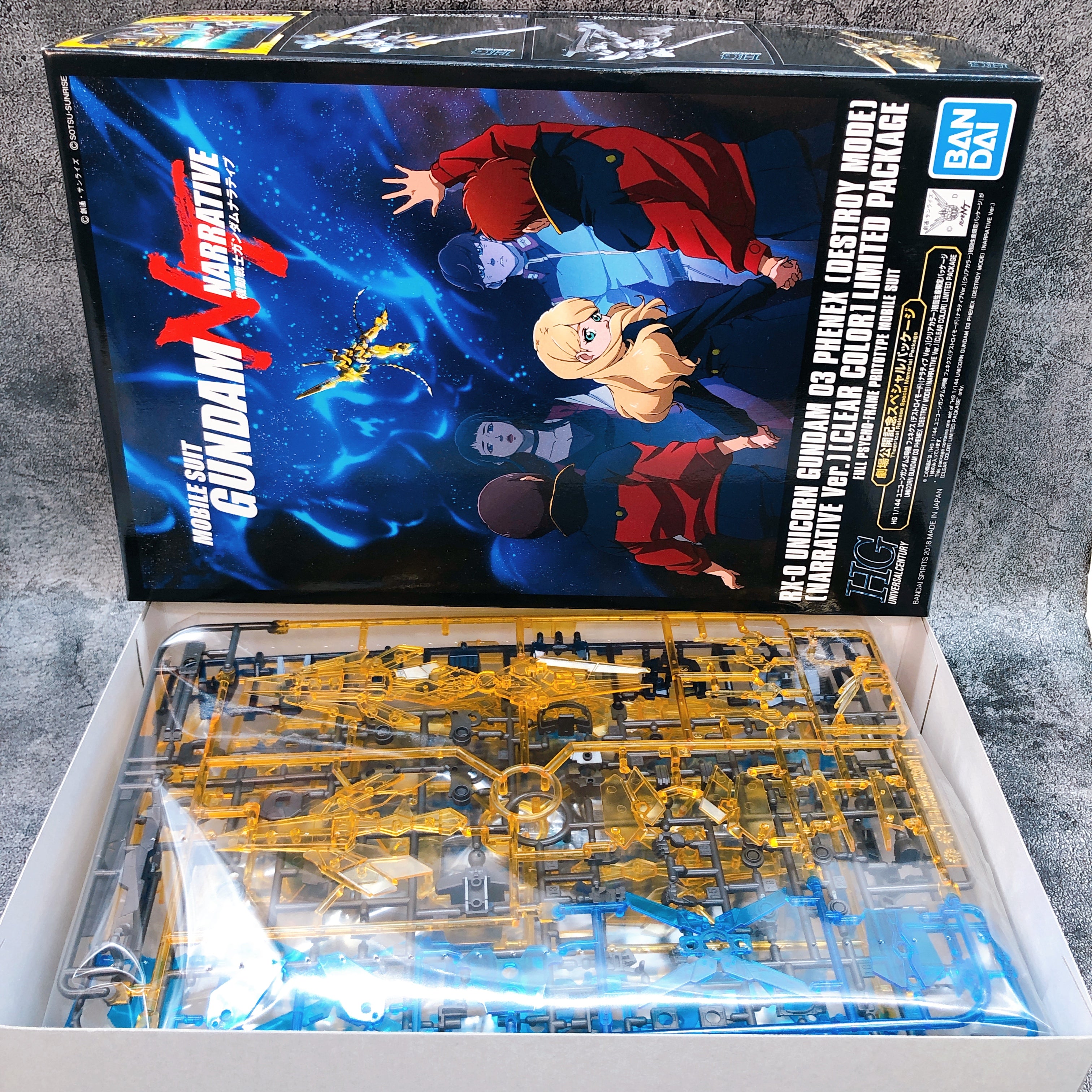 HG 1/144 Unicorn Gundam 03 Phenex Destroy Mode Clear Color Limited Kit Bandai