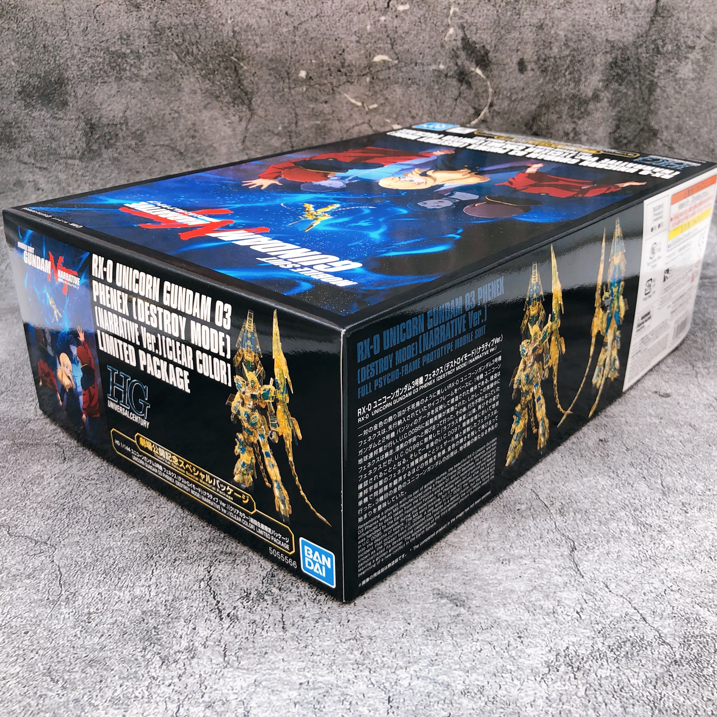 HG 1/144 Unicorn Gundam 03 Phenex Destroy Mode Clear Color Limited Kit Bandai