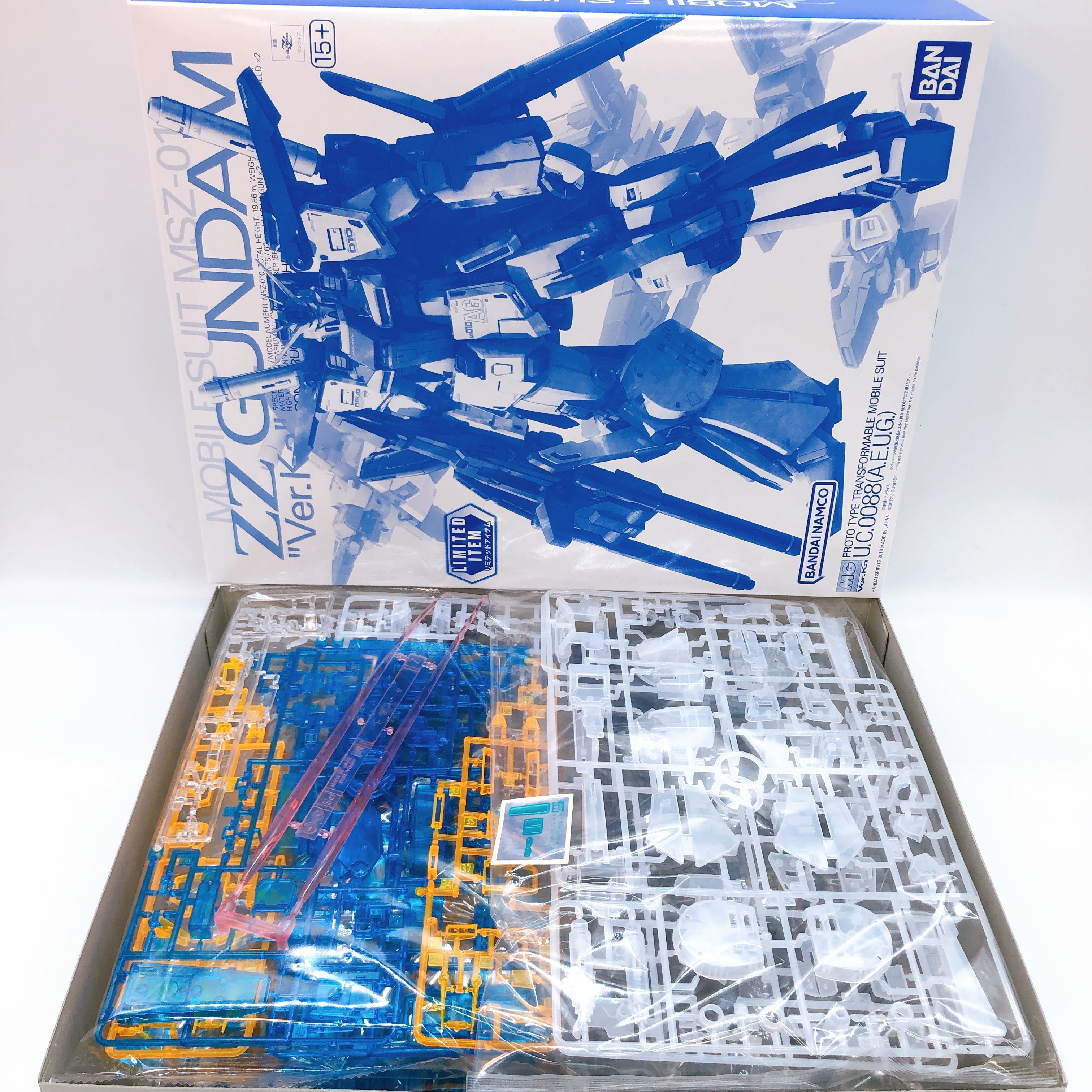 MG 1/100 ZZ Gundam Ver.Ka Clear Color MSZ-010 Limited Model Kit Bandai Japan NEW