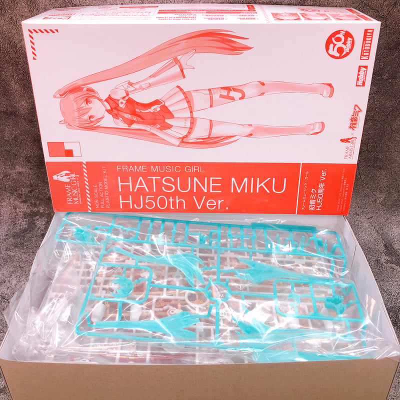 Frame Music Girl Hatsune Miku HJ50th Ver Non Scale Full Action Plastic Model Kit