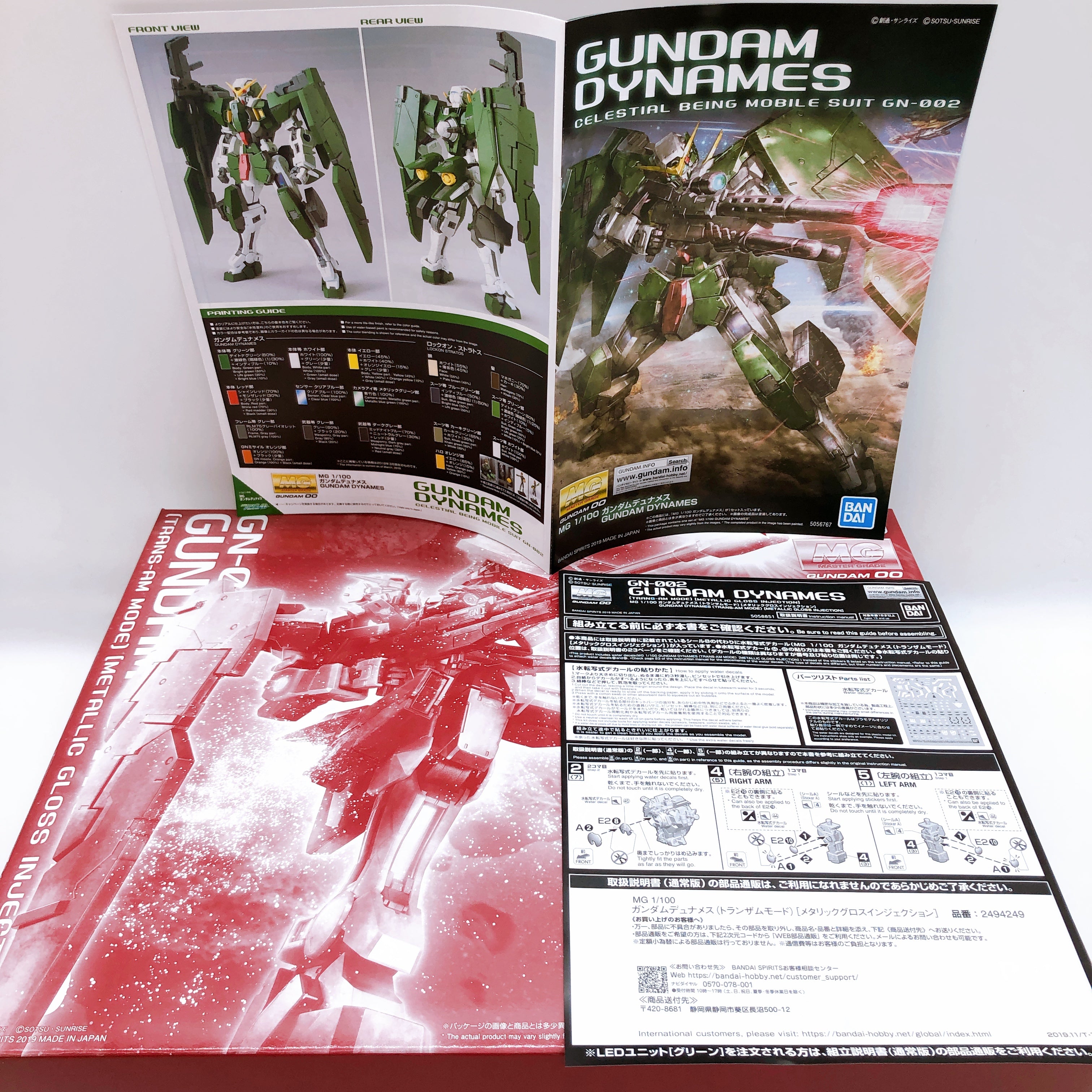 MG 1/100 Gundam Dynames TRANS-AM Mode Metallic Gloss Injection Kit 15+ Bandai