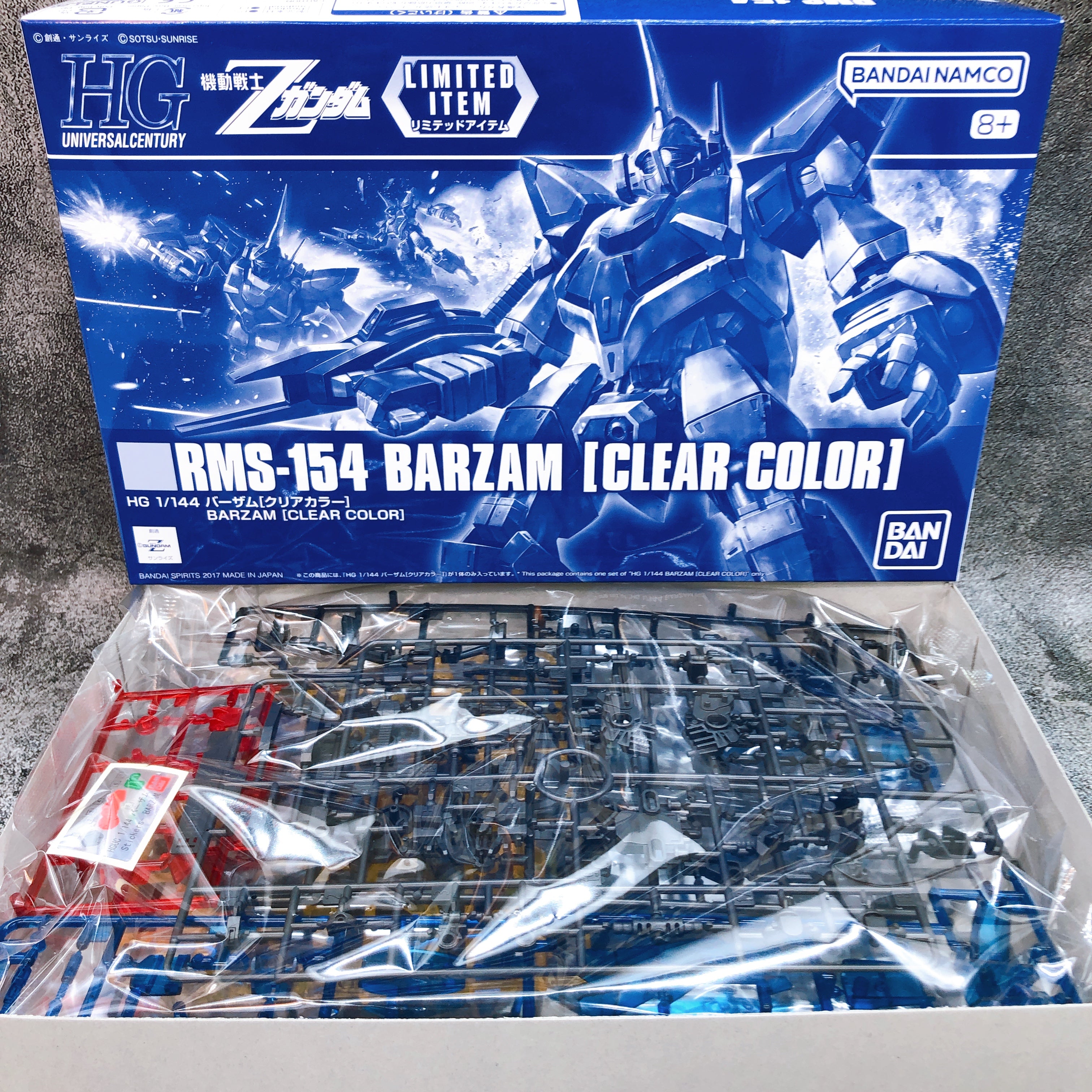 HG 1/144 Barzam Clear Color RMS-154 Limited Model Kit Bandai Japan NEW FASTSHIP