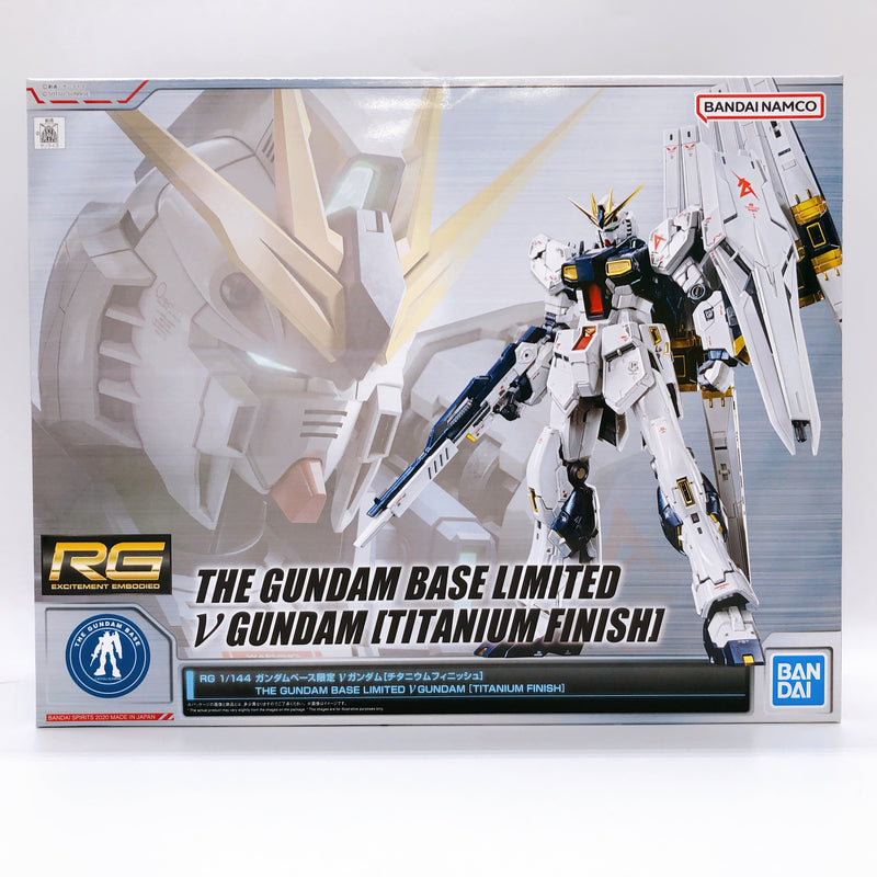 RG 1/144 Nu Gundam Titanium Finish Gundam Base Limited Model Kit Bandai FASTSHIP