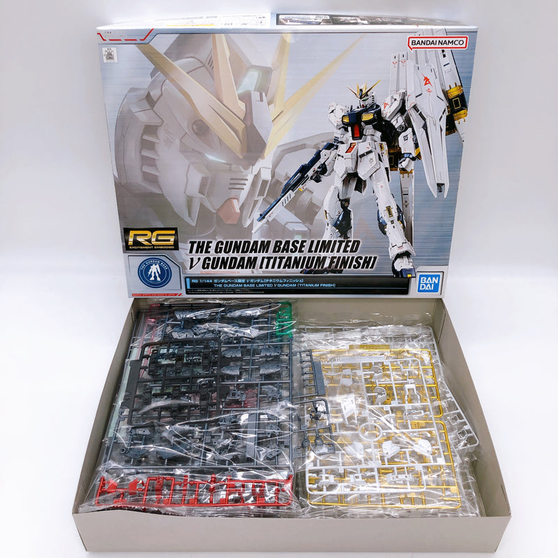 RG 1/144 Nu Gundam Titanium Finish Gundam Base Limited Model Kit Bandai FASTSHIP