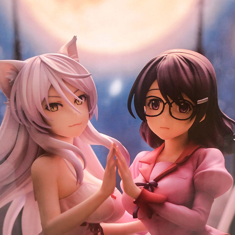 UNION CREATIVE Nekomonogatari Tsubasa Hanekawa PVC Figure Set of 2 NEW