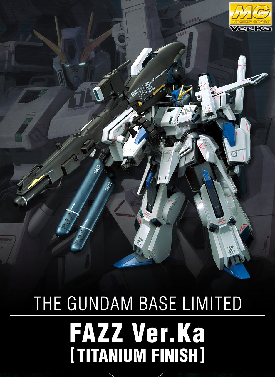 MG 1/100 FAZZ Ver.Ka Titanium Finish Gundam Base Limited Model Kit Bandai NEW