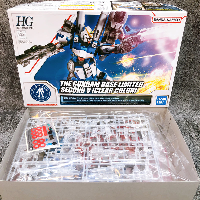 HG 1/144 Second V Clear Color Gundam Base Limited Model Kit Bandai NEW FASTSHIP