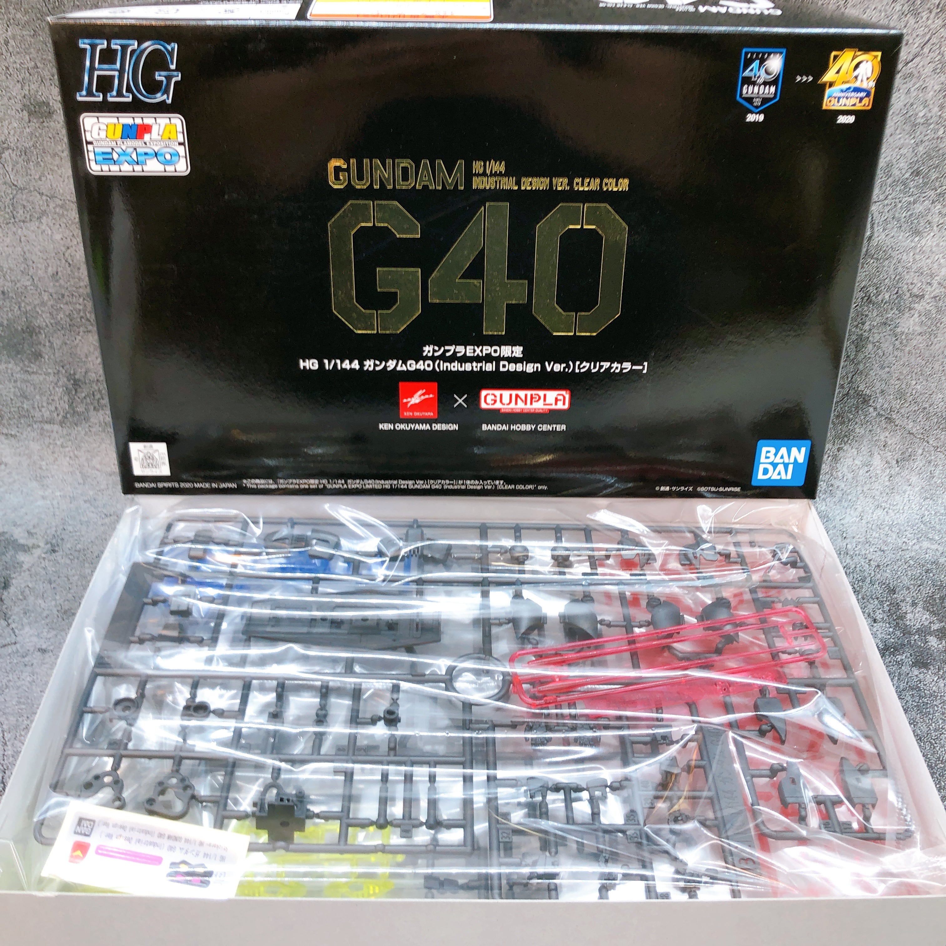 HG 1/144 Gundam G40 Clear Color Industrial Design Ver. Gunpla EXPO Limited Kit