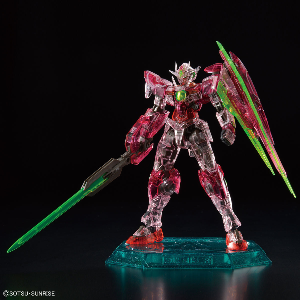 RG 1/144 00 Qan[T] TRANS-AM Clear Gundam Base Limited Model Kit 15+ Bandai NEW