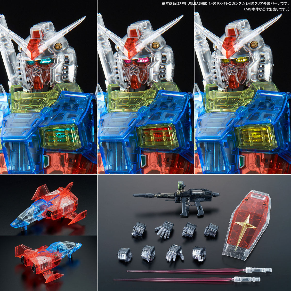 PG UNLEASHED 1/60 Clear Color Body for RX-78-2 GUNDAM Model Kit Premium Bandai