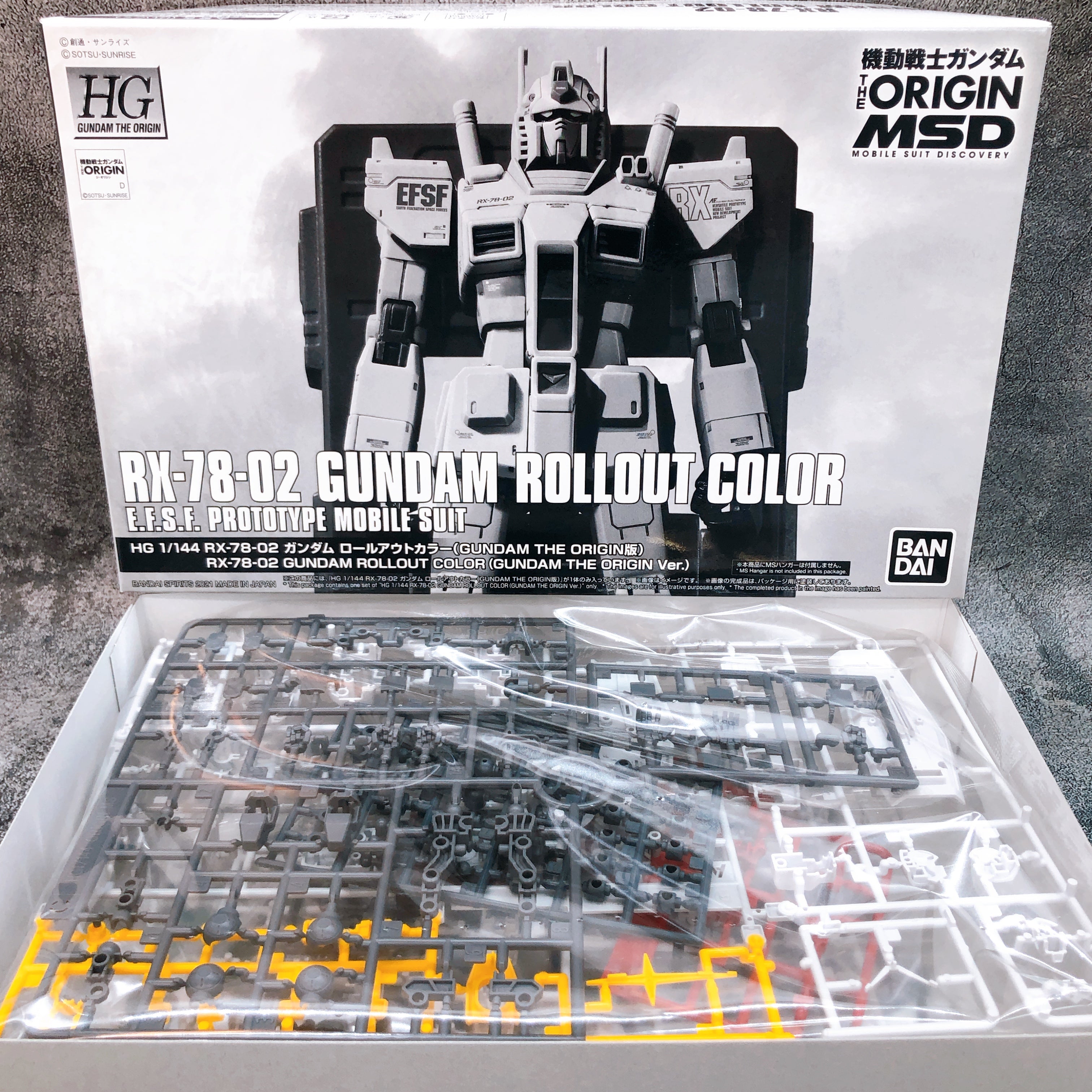 HG 1/144 Gundam Rollout Color GUNDAM THE ORIGIN Ver Model Kit Premium Bandai NEW