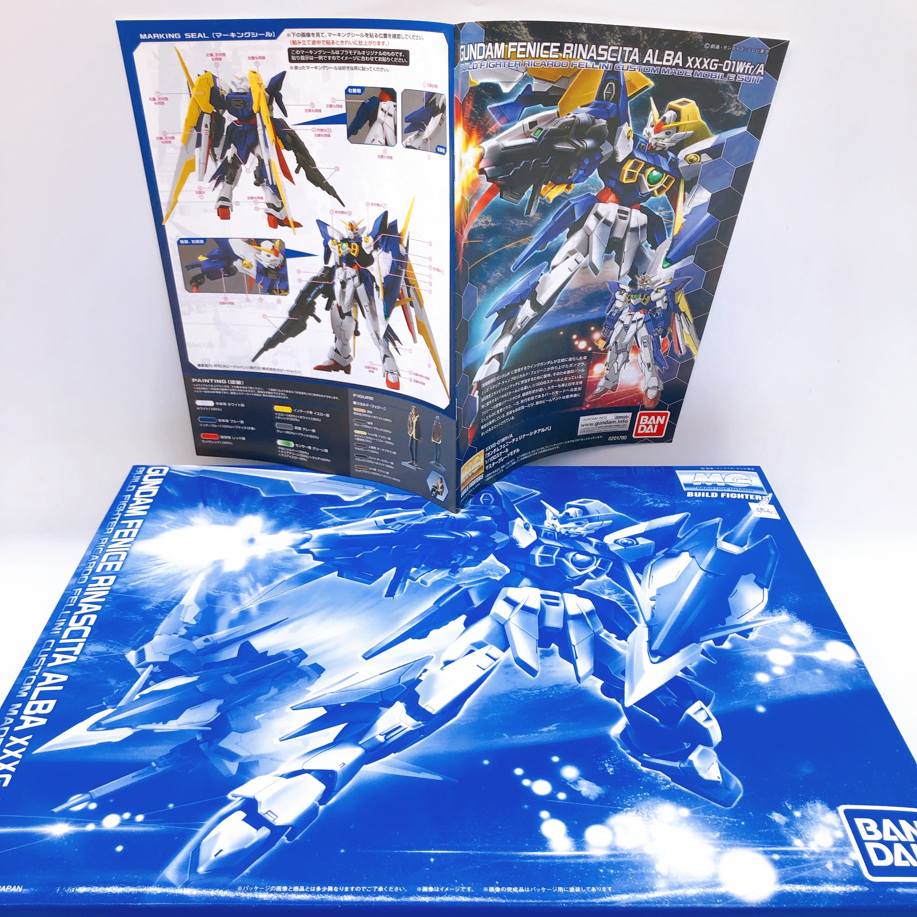 MG 1/100 Gundam Fenice Rinascita Alba XXXG-01Wfr/A Model Kit 15+ Premium Bandai