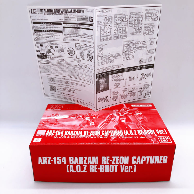 HG 1/144 Barzam Re-Zeon Captured A.O.Z Re-Boot Ver Model Kit Premium Bandai NEW