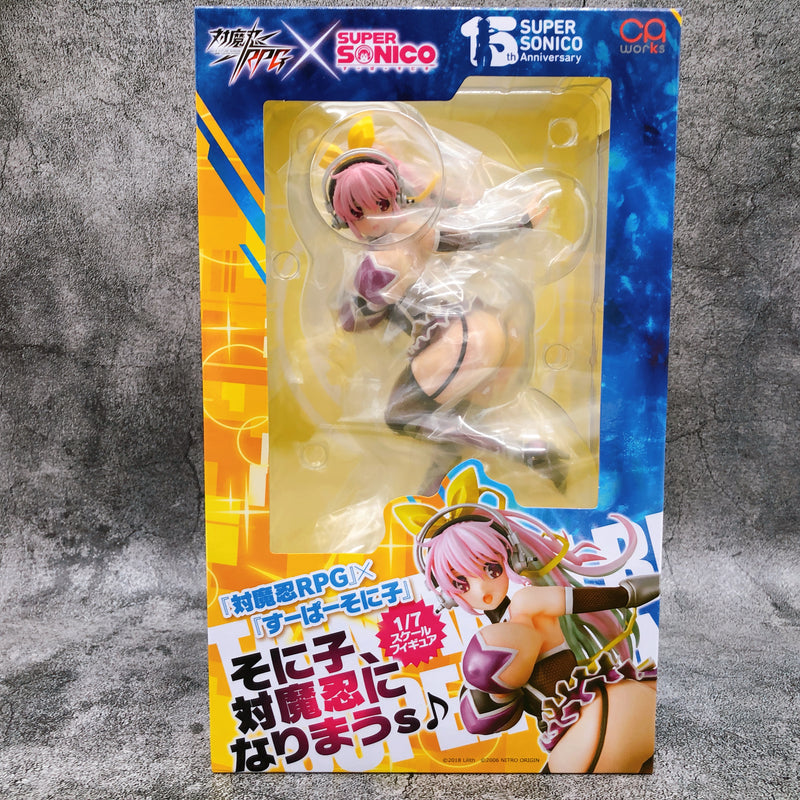 Super Sonico Taimanin Ver. 1/7 Scale Figure Chara-ani CAworks Japan New FASTSHIP