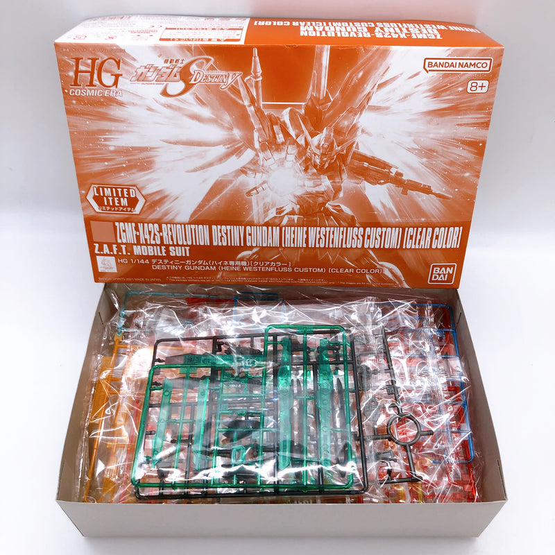 HG 1/144 Destiny Gundam Heine Westenfluss Custom Clear Color Limited Kit Bandai