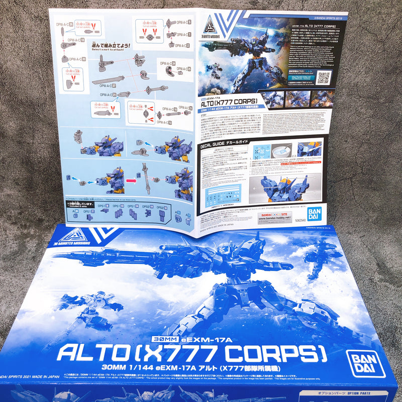 30MM 1/144 eEXM-17A ALTO X777 CORPS Model Kit Premium Bandai Japan NEW FASTSHIP