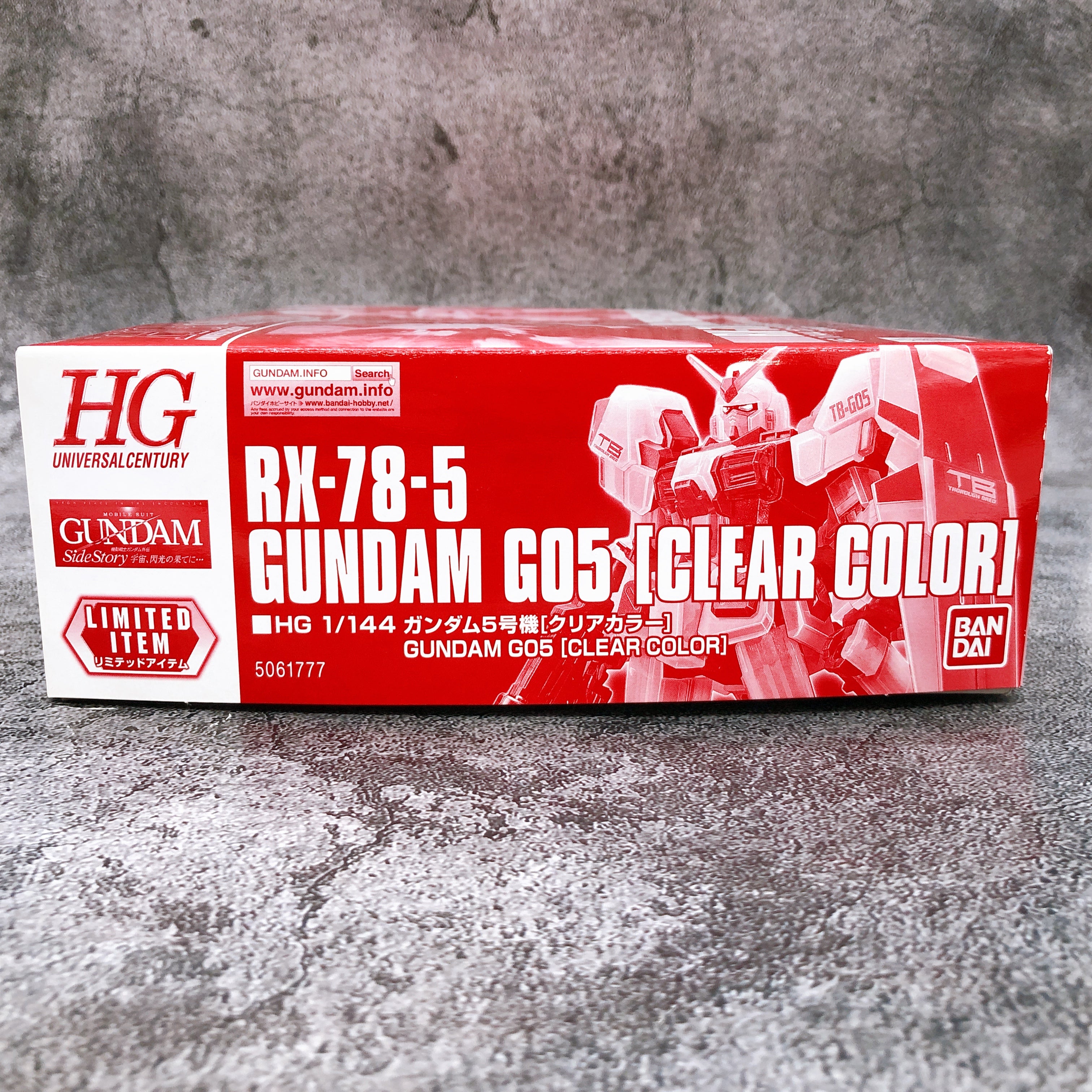 HG 1/144 RX-78-5 Gundam G05 Clear Color Limited Model Kit Premium Band