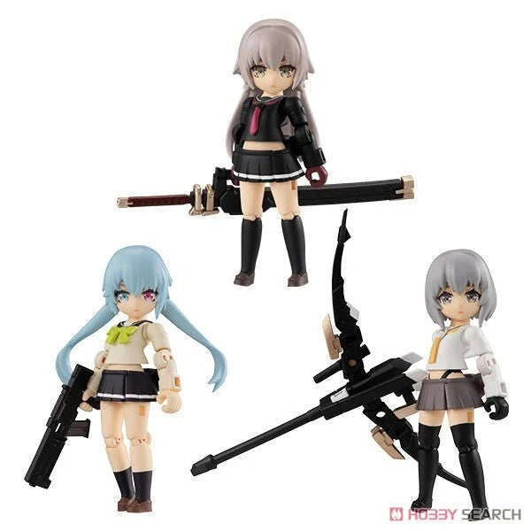 Desktop Army Heavily Armed High School Girls NE-126d SET of 3 MegaHouse Japan