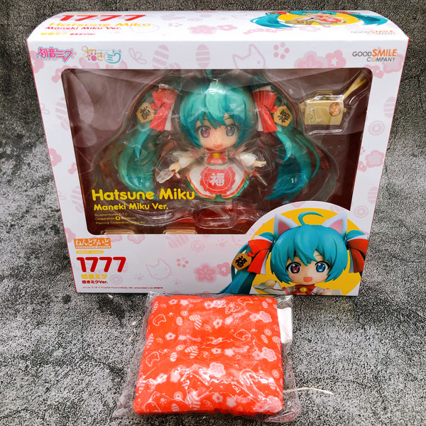 (w/Bonus) Hatsune Miku Maneki Cat ver. Cushion Set Nendoroid 1777 Figure NEW