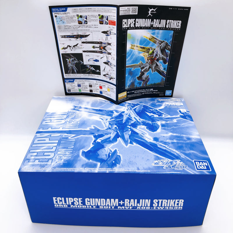 MG 1/100 Eclipse Gundam + Raijin Striker Gunpla Model Kit Premium Bandai NEW