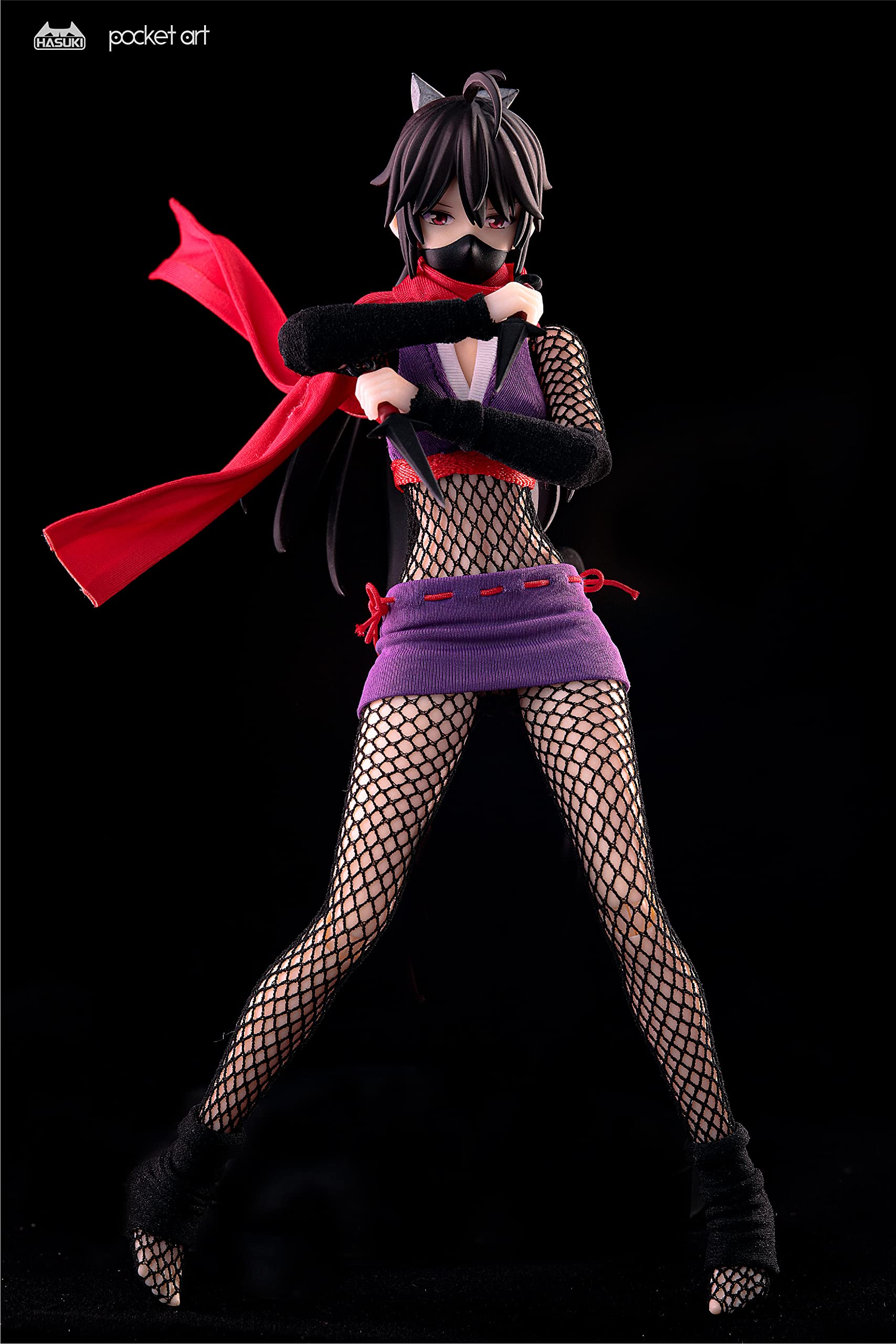 Female Ninja Hagi pocket art Series PA002 1/12 Scale Action Figure Has