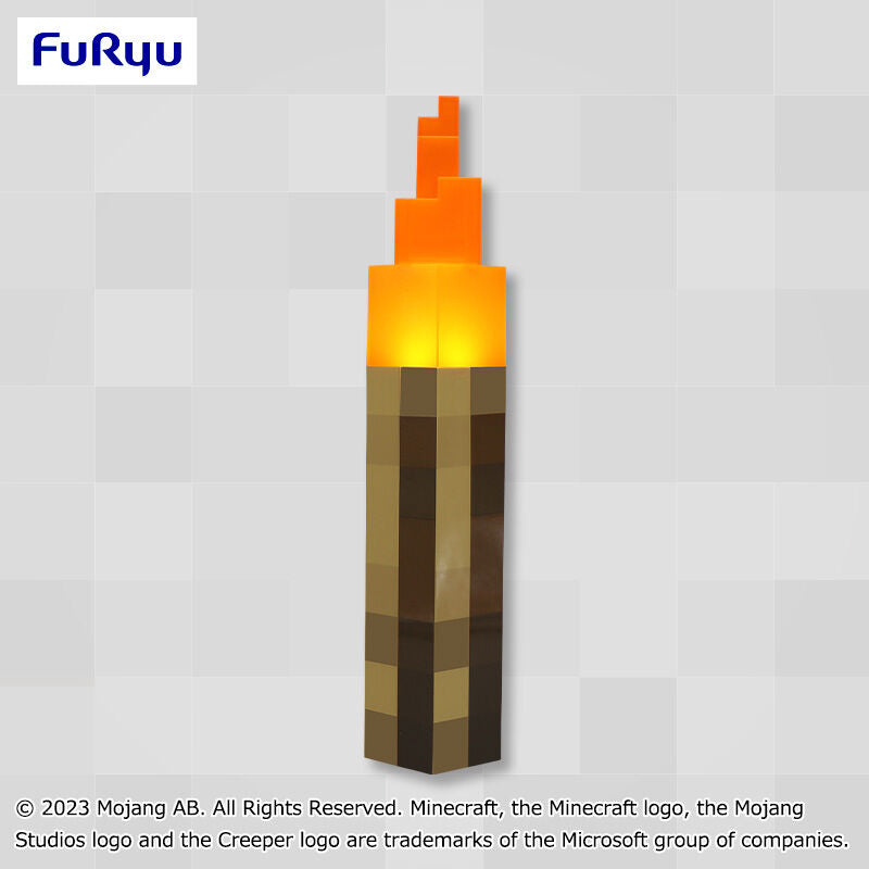 Minecraft Light Up Torch Figure FuRyu Japan Sealed NEW