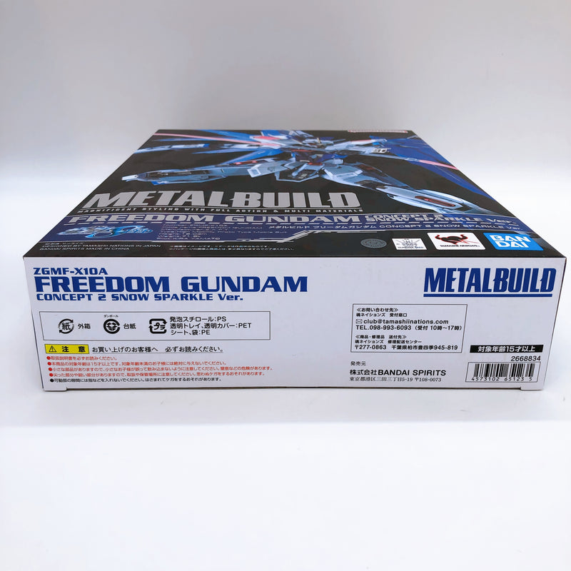 METAL BUILD Freedom Gundam CONCEPT 2 SNOW SPARKLE Ver. SEED Action Figure NEW