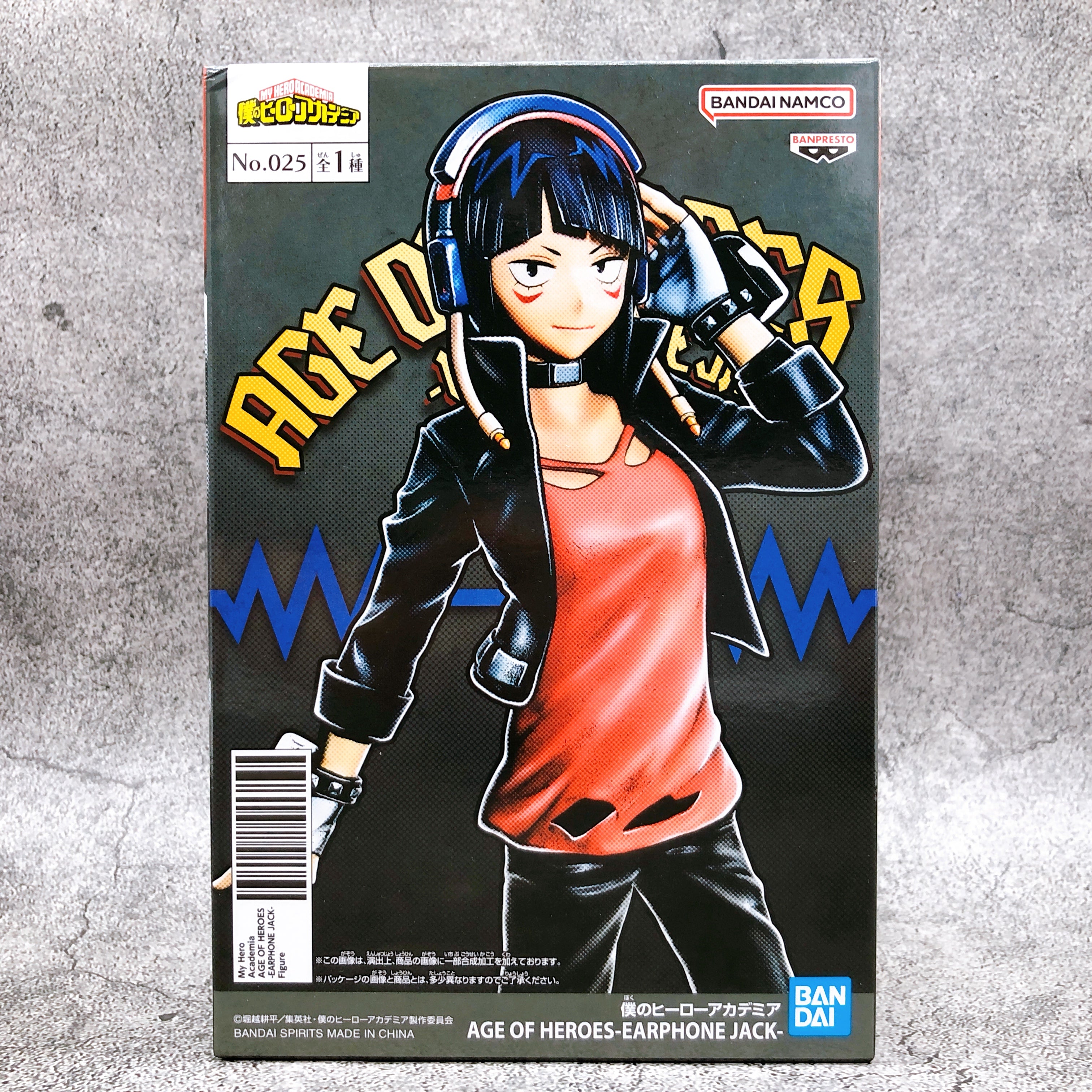 My Hero Academia Kyoka Jiro(Earphone Jack) AGE OF HEROES Figure BANPRESTO Japan