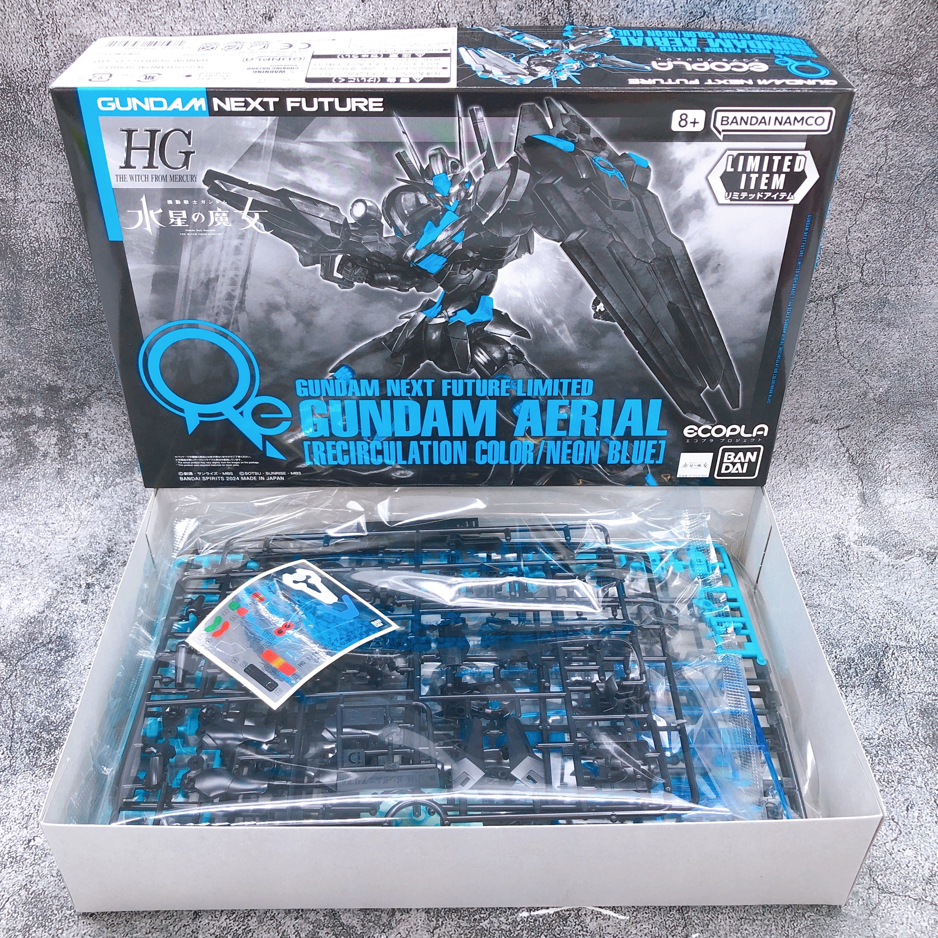 HG 1/144 Gundam Aerial Recirculation Color Neon Blue Model Kit Bandai Japan NEW