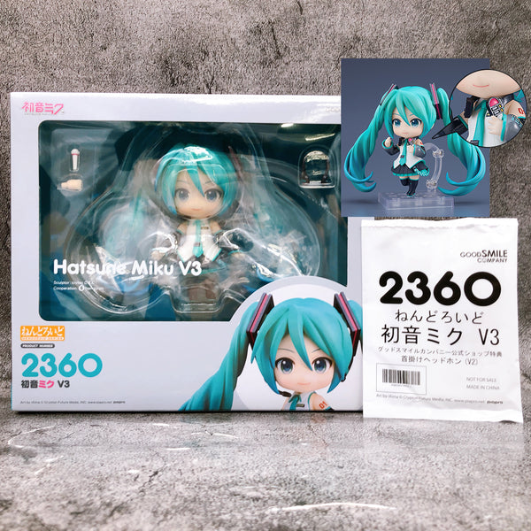 (w/Bonus) Hatsune Miku V3 Vocaloid Nendoroid 2360 Action Figure Good Smile NEW