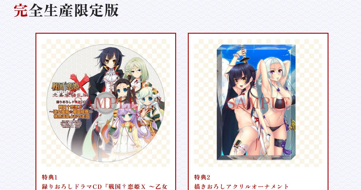 Nintendo Switch Sengoku Koihime X Otome Hojo Rumble Limited Edition NS Game NEW