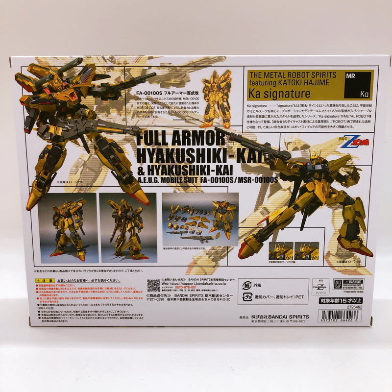 Metal Robot Spirits Full Armor HYAKUSHIKI-KAI & HYAKU SHIKI KAI Ka Signature NEW