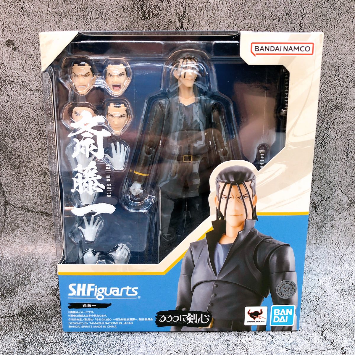 S.H.Figuarts Rurouni Kenshin Hajime Saito Action Figure Bandai Japan AUTHENTIC
