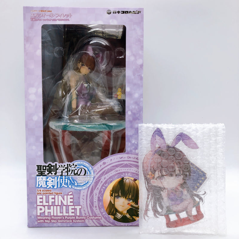 Elfine Phillet Flower's Purple Bunny with Nip Slip Gimmick System Figure + Bonus