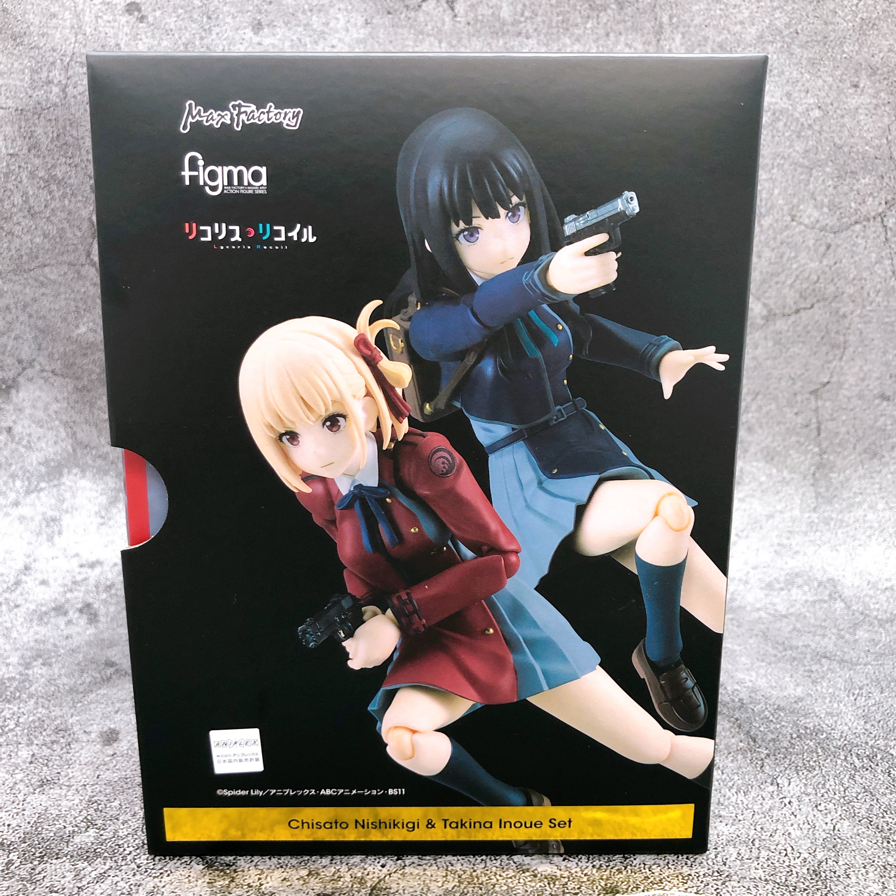 (w/Bonus) Lycoris Recoil Chisato & Takina Figma Set 615 & 616 Action Figure NEW