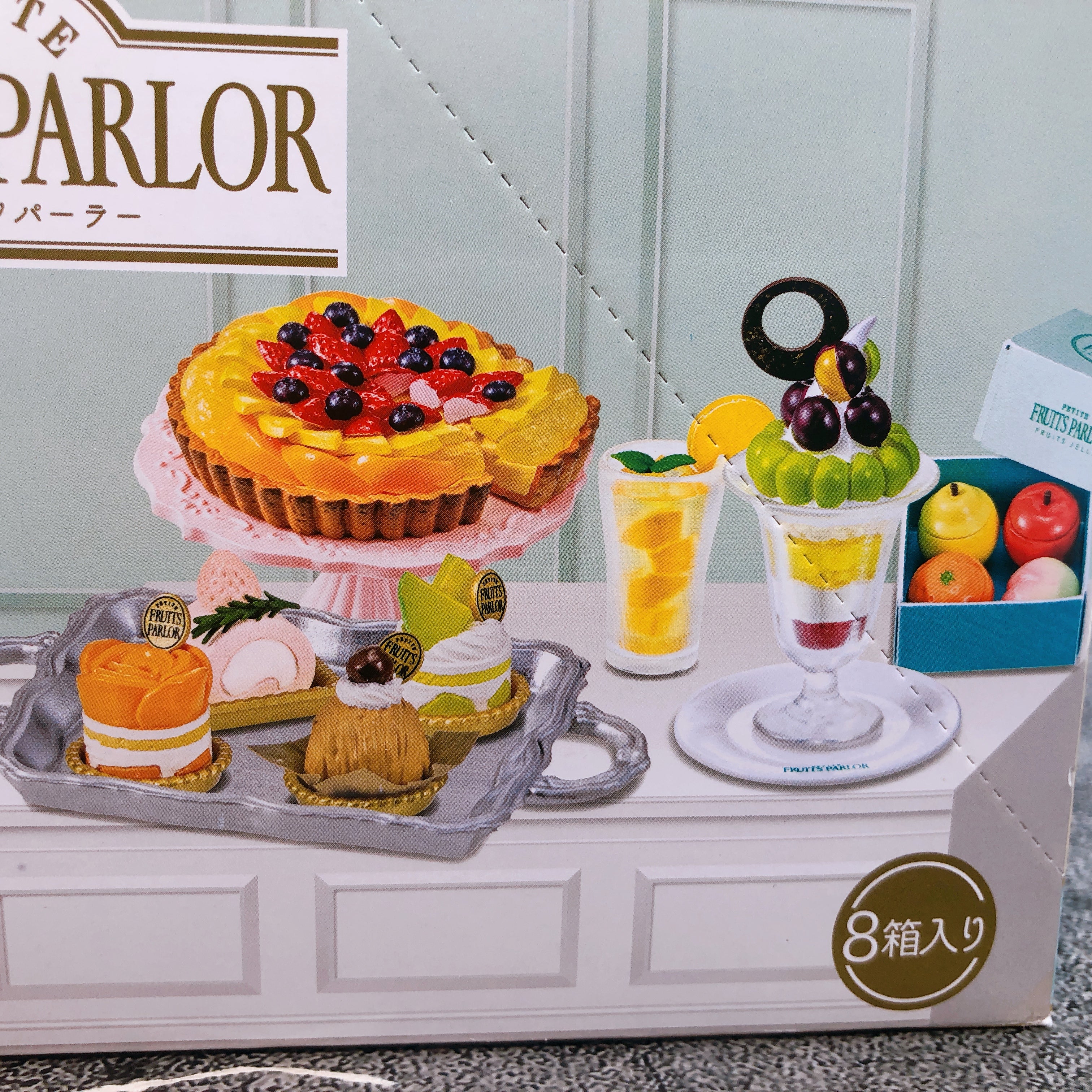 Re-Ment Miniature Petite Fruits Parlor Dessert Cake Shop Complete 8 Box Set New